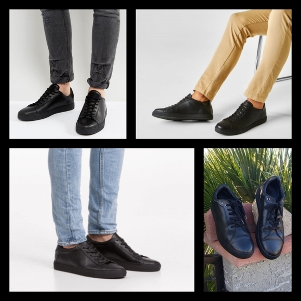 AllSaints Men's Black Low Top Sneaker - Picture 2 of 12